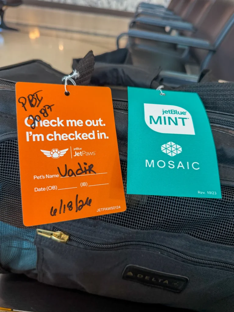Vader's Jet Blue bag tags mispelled as Vadir